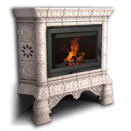 Каминная облицовка КимрПечь Кострома угловая Белый